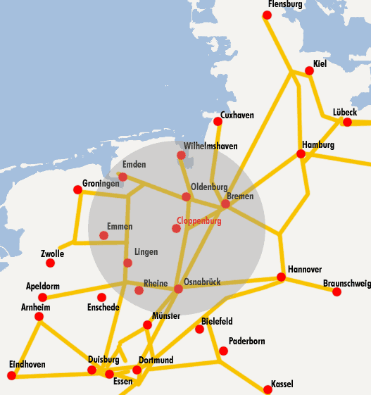 Karte des Einsatzgebietes